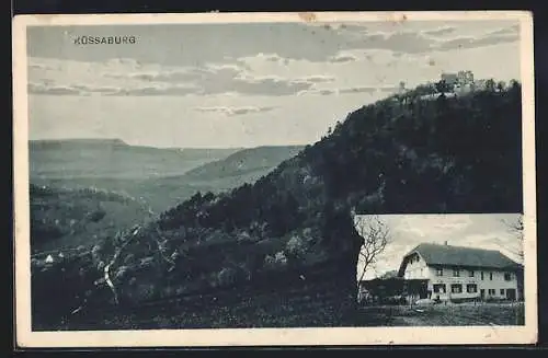 AK Griessen, Gasthaus zur Küssaburg, Bes. Eduard Bernauer, Panorama