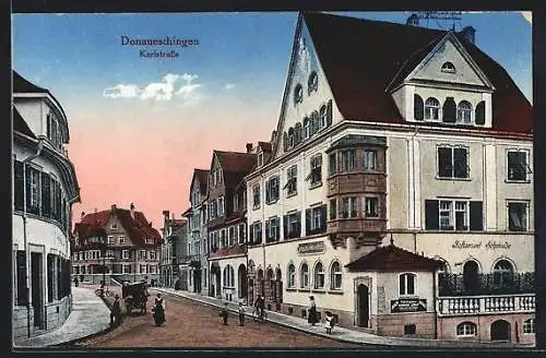 AK Donaueschingen, Restaurant Schmiede auf der Karlstrasse