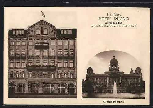AK Hamburg-St. Georg, Hotel Phönix an der Kirchenallee, Oberlandesgericht