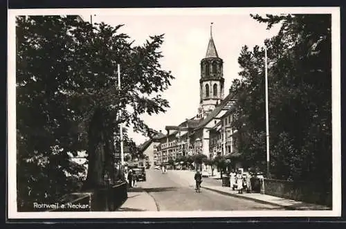 AK Rottweil, Blick in die Hochbrücktorstrasse