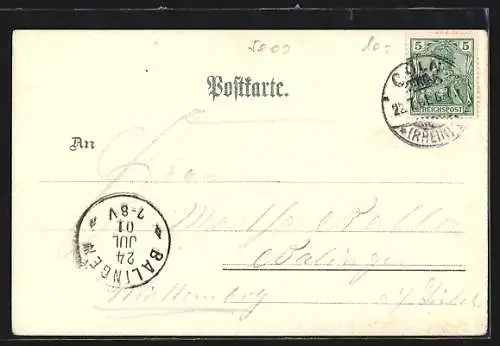 Lithographie Köln-Neustadt, St. Gereonskirche und Hohenzollernring