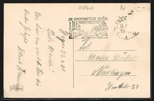 AK Hagen / Westf., Elberfelderstrasse mit Geschäften