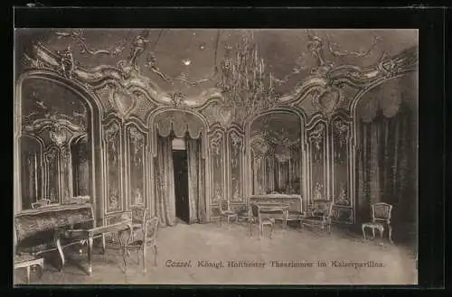 AK Cassel, Kgl. Hoftheater, Theezimmer im Kaiserpavillon