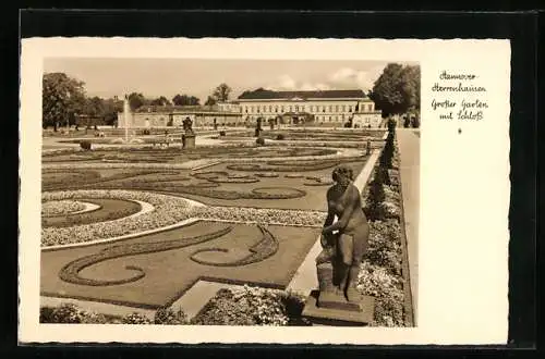AK Hannover-Herrenhausen, Grosser Garten mit Schloss Herrenhausen