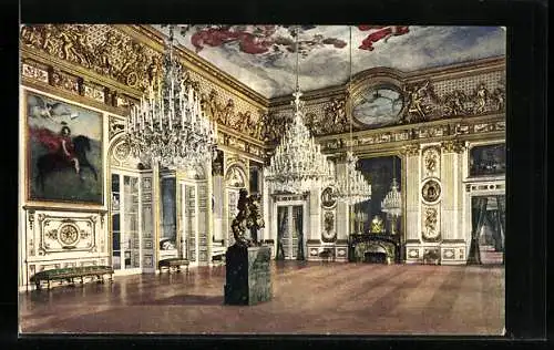 AK Saal mit dem Ochsenauge im Schloss Herrenchiemsee