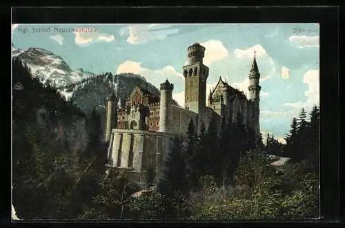 AK Schloss Neuschwanstein, Totalansicht