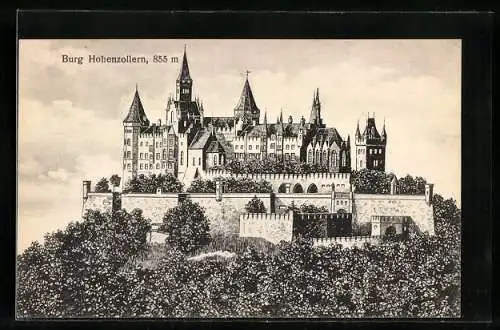 AK Hohenzollern, Blick auf die Burg