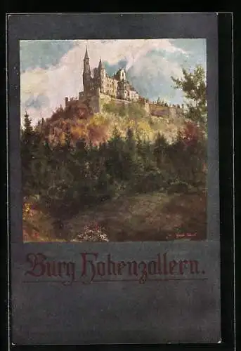 Künstler-AK Hechingen, Burg Hohenzollern