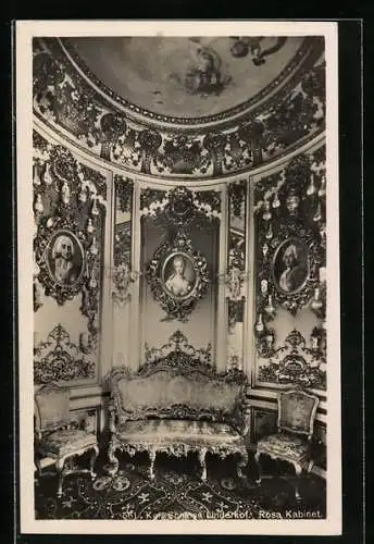 AK Schloss Linderhof, Rosa Kabinet