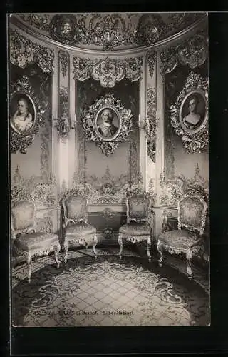 AK Schloss Linderhof, Silber-Kabinet