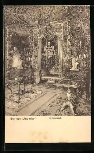 AK Schloss Linderhof, Spiegelsaal