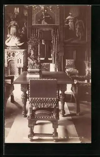 AK Kgl. Schloss Neuschwanstein, Speisezimmer