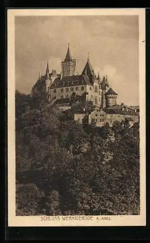 AK Wernigerode a. H., Schloss Wernigerode, Totalansicht