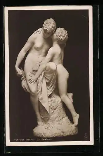AK Skulptur Das Geheimnis von Prof. Gust. Eberlein