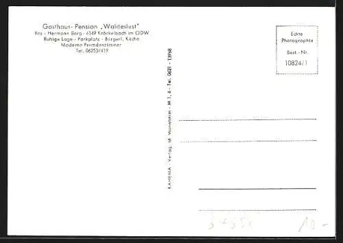 AK Kröckelbach i. ODW., Gasthaus & Pension Waldeslust
