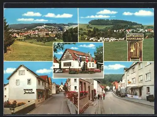 AK Hammelbach, Totalansicht, Strassenpartie, Textilhaus Jochum