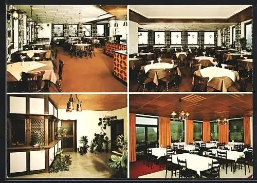 AK Neunkirchen /Odenwald, Restaurant Höhen-Haus Odenwald, Innenansichten