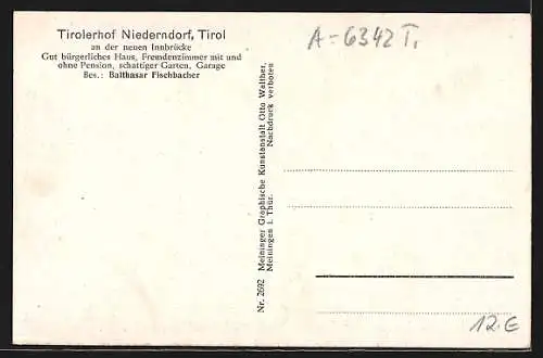 AK Niederndorf /Tirol, Tirolerhof mit Alpenpanorama