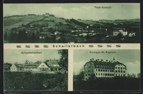 AK Schallerbach, Schwefelheilbad, Kurhaus St. Raphael, Totalansicht