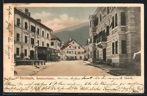 AK Steinach /Brenner, Gasthof zur Post, Hotel Steinbock