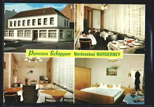 AK Norderney, Pension Schipper H. Fahrenkamp, Luisenstrasse 22