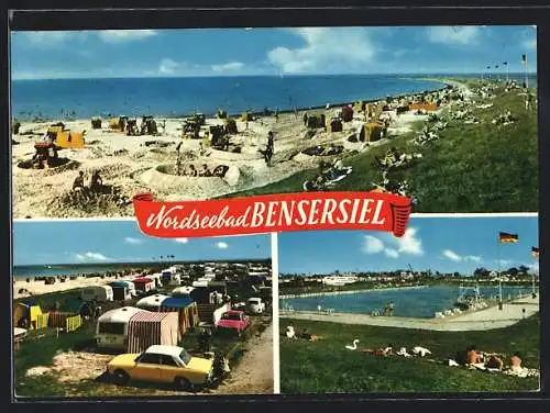 AK Bensersiel /Nordsee, Campingplatz, Schwimmbad, Strand