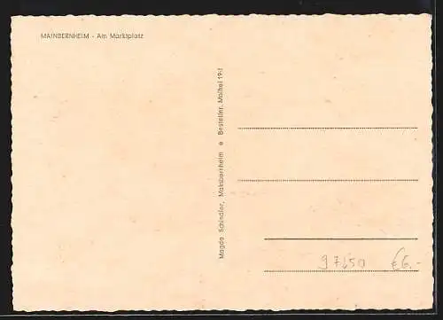 AK Mainbernheim, Am Marktplatz mit Gasthof