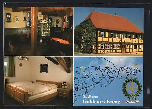 AK Ickelheim /Bad Windsheim, Gasthaus Goldenes Kreuz Fam. Heinlein