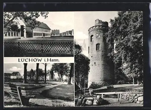 AK Lüchow i. Hann, Wehrturm, Ortspartien