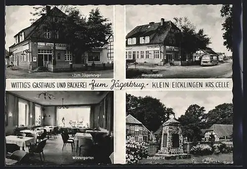 AK Klein Eicklingen, Wittigs Gasthaus und Bäckerei zum Jägerkrug