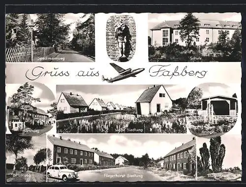 AK Fassberg, Weisse Siedlung, Speckmannweg, Fliegerhorst-Siedlung