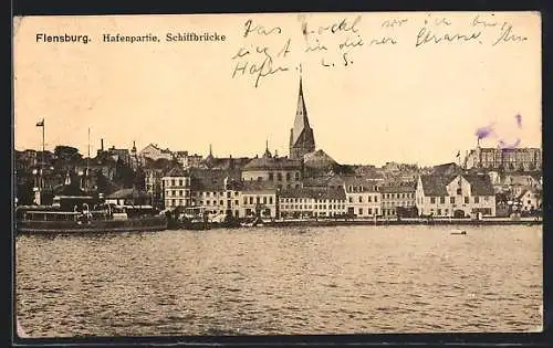 AK Flensburg, Hafenpartie und Schiffbrücke