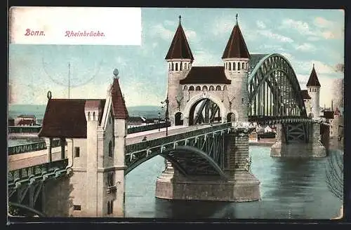 AK Bonn, Die Rheinbrücke