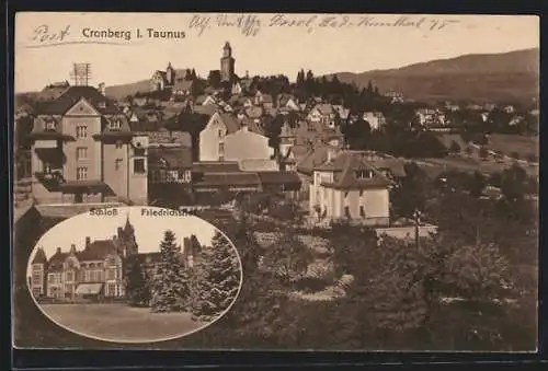 AK Cronberg i. Taunus, Ortsansicht, Schloss Friedrichshof