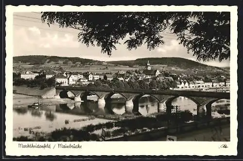 AK Marktheidenfeld, Totalansicht mit Mainbrücke