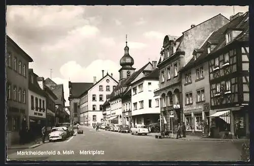 AK Marktheidenfeld a. Main, Marktplatz mit Gasthaus Post