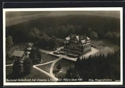 AK Ilmenau, Blick auf das Kurhotel Gabelbach