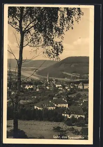 AK Lohr / Spessart, Totalansicht aus der Vogelschau