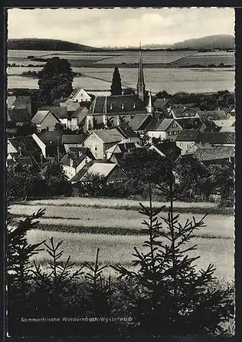 AK Waldernbach /Westerwald, Teilansicht mit Kirche