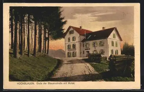 AK Hochblauen b. Badenweiler, Hotel in der Blauenstrasse