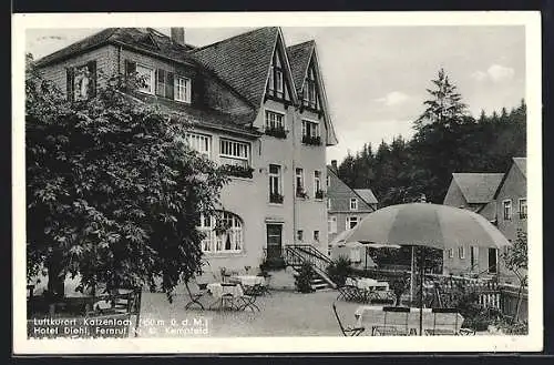 AK Katzenloch, Hotel Diehl mit Gartenterrasse