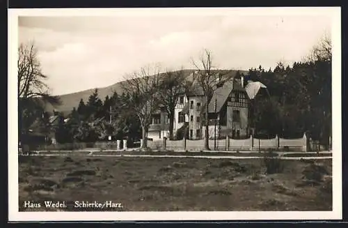 AK Schierke / Harz, Hotel Haus Wedel