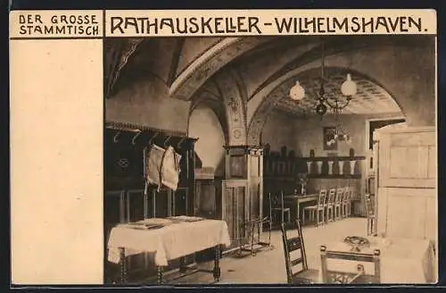 AK Wilhelmshaven, Innenansicht vom Gasthaus Ratskeller