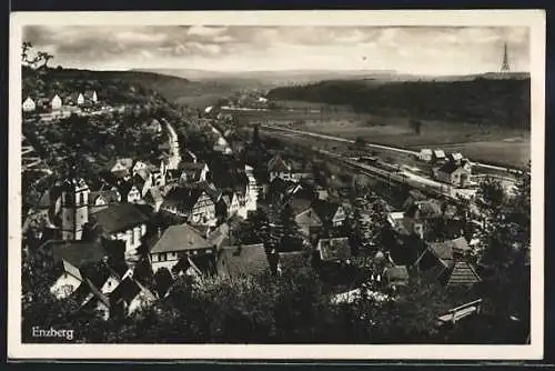 AK Enzberg, Teilansicht mit Kirche