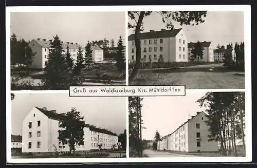 AK Waldkraiburg /Krs. Mühldorf, Strassenpartien, Ortspartie