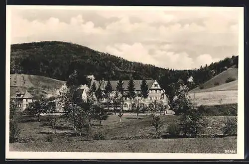 AK Weinheim /Bergstr., Bäckerschule und Erholungsheim Waldschloss