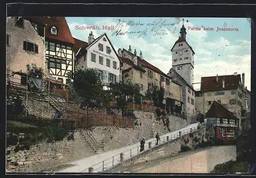 AK Schwäb. Hall, Josenturm an der Mineralwasserfabrik