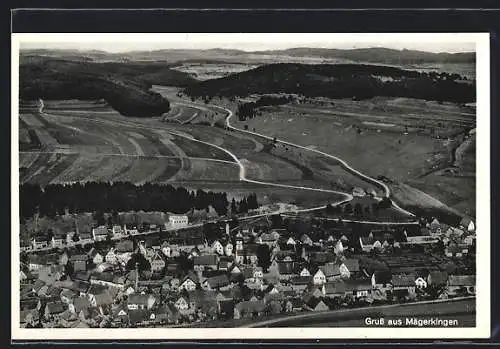 AK Mägerkingen, Teilansicht mit Kirche