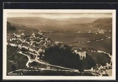 AK Mühlheim a. D., Panoramablick auf den Ort