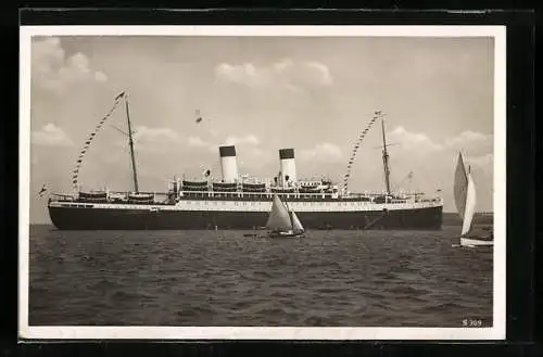 AK Passagierschiff MS Monte Olivia, Steuerbordseite